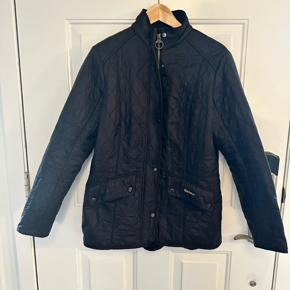 Black Barbour Quilted Coat